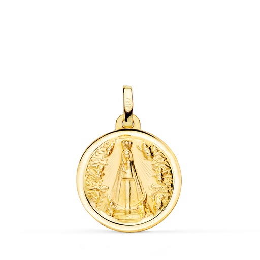 [PP2978-118] 18K MEDALLA VIRGEN NUESTRA SEÑORA DE BEGOÑA BISEL 18 MM