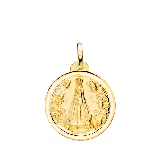 [PP2978-120] 18K MEDALLA VIRGEN NTRA SRA DE BEGOÑA 20 MM BISEL