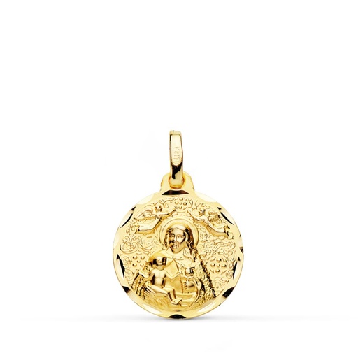 [PP2980-316] 18K MEDALLA VIRGEN DE LA CINTA 16 MM