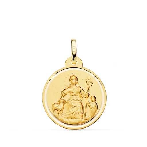 [PP2991-120] 18K MEDALLA DIVINA PASTORA BISEL 20 MM