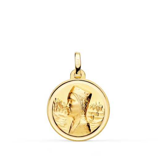 [PP3001-118] 18K MEDALLA VIRGEN DE MONTSERRAT BISEL 18 MM
