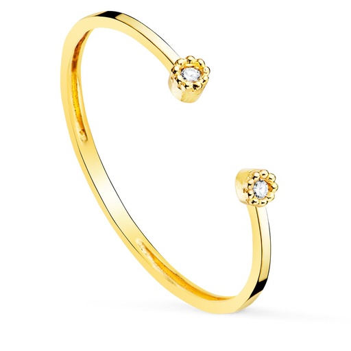 [PP30161-OA] 18K SORTIJA ORO AMARILLO DIAMANTES 0.0160 QTS.  CUERPO 1.10 MM S2