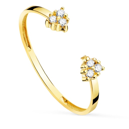 [PP30162-OA] 18K SORTIJA ORO AMARILLO DIAMANTES 0.0480 QTS.  CUERPO 1.10 MM