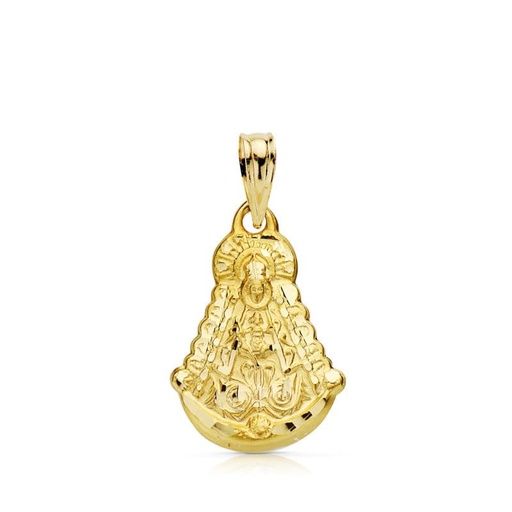 [PP3050-320] 18K VIRGEN DEL ROCIO SILUETA 20X15 MM TALLADA