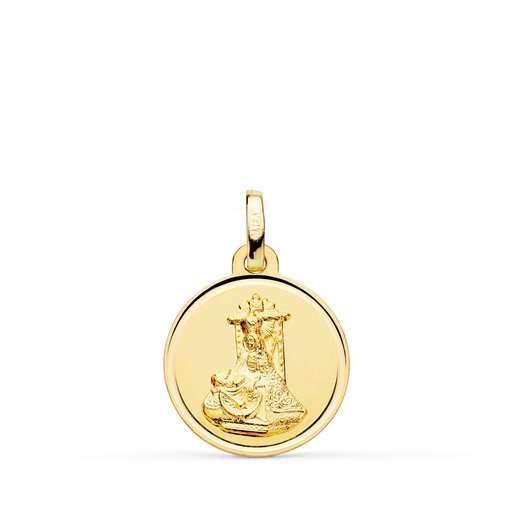 [PP3065-116] 18K MEDALLA VIRGEN DE LAS ANGUSTIAS BISEL 16 MM