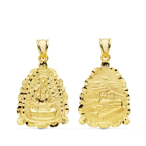 [PP3071-328] 18K VIRGEN DE LA CABEZA ANDUJAR CON SANTUARIO 28X22 MM