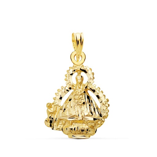 [PP3079-320] 18K MEDALLA VIRGEN DE LA CABEZA ESCUDO 22X15 MM