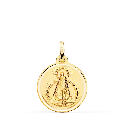 [PP3080-118] 18K MEDALLA ORO AMARILLO VIRGEN DE LA CABEZA BISEL 18 MM