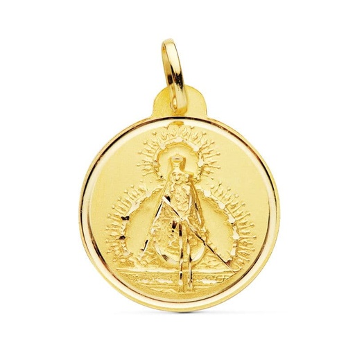 [PP3080-122] 18K MEDALLA VIRGEN DE LA CABEZA 22 MM