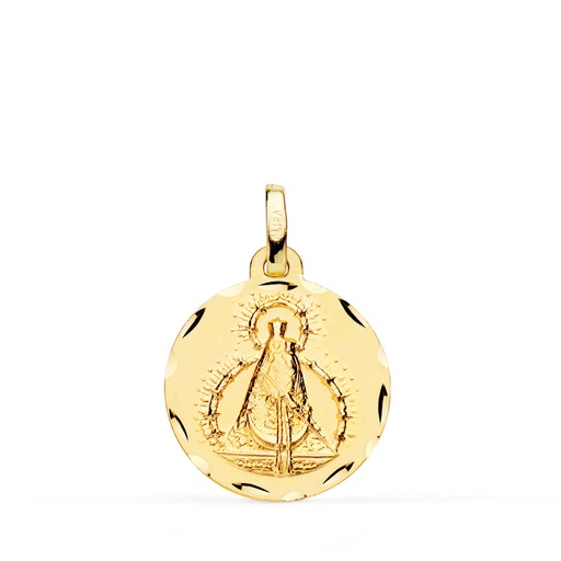 [PP3080-318] 18K MEDALLA ORO AMARILLO VIRGEN DE LA CABEZA TALLADA 18 MM