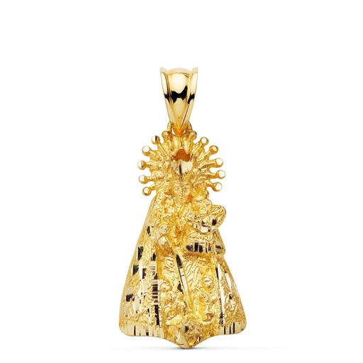 [PP3096-323] 18K COLGANTE VIRGEN DE LOS DESAMPARADOS SILUETA 23 X14 MM