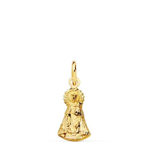 [PP3097-314] 18K SILUETA VIRGEN DESAMPARADOS 15X8 MM