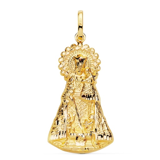 [PP3097-330] 18K VIRGEN DE LOS DESAMPARADOS SILUETA 33X18 MM