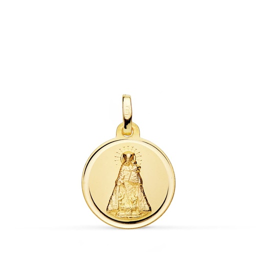 [PP3098-116] 18K MEDALLA VIRGEN DE LOS DESAMPARADOS 16 MM
