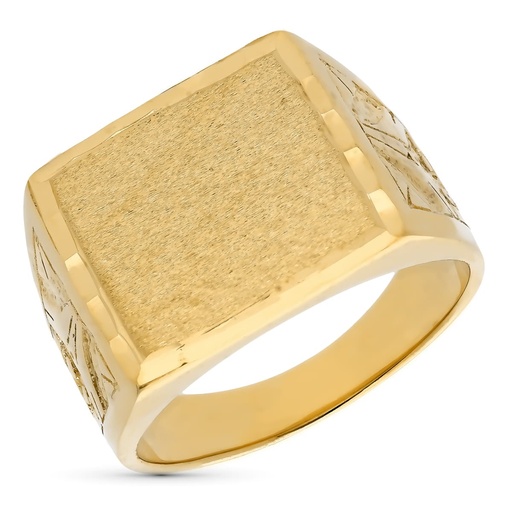 [PP4124] 18K SELLO ORO AMARILLO TALLADO CABALLERO 17X16 MM