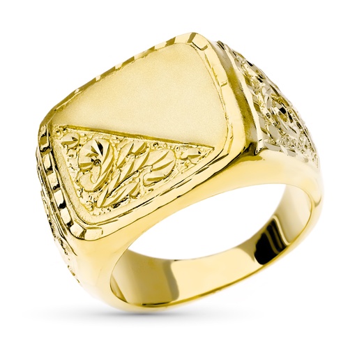 [PP4160] 18K SELLO ORO AMARILLO CABALLERO 19X21 MM