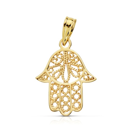 [PP542] 18K COLGANTE MANO DE FATIMA 19X15 MM