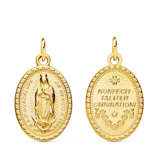 [PP6070-20] 18K ESCAPULARIO VIRGEN DE GUADALUPE 23X15 MM