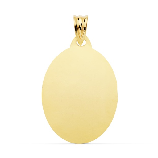 [PP6466-026] 18K CHAPA OVAL ORO AMARILLO BRILLO 26X20 MM