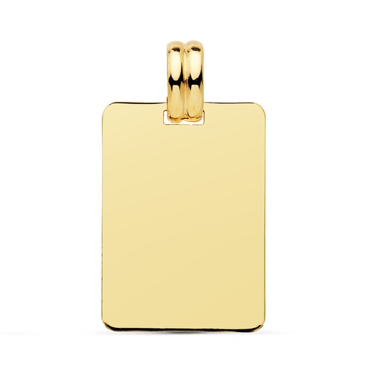 [PP6470-24X] 18K CHAPA ORO AMARILLO LISA EN BRILLO 24X17 MM