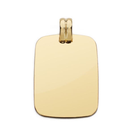 [PP6471-028] 18K CHAPA ORO AMARILLO LISA EN BRILLO 28X20 MM