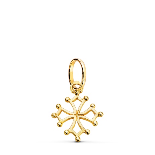[PP652] 18K CRUZ DE OCCITANIA ORO AMARILLO. 16 X 13 MM
