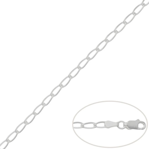 [AG401] CADENA PLATA 925MM BILBAO - 3MM