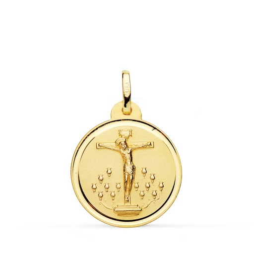 [PP7139-120] 18K MEDALLA CRISTO DE LA LAGUNA BISEL 20 MM