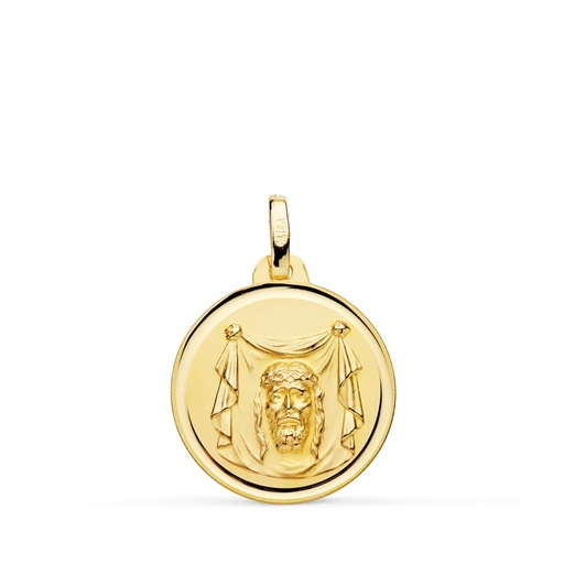[PP7140-118] 18K MEDALLA SANTA FAZ BISEL 18 MM