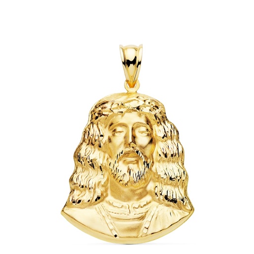 [PP7144-332] 18K COLGANTE CRISTO DE MEDINACELI ROSTRO. 32X25 MM