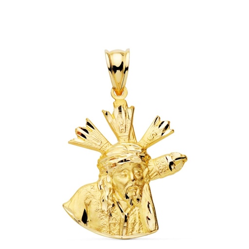 [PP7145-326] 18K CRISTO GRAN PODER SILUETA 24X20 MM