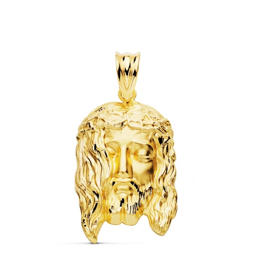 [PP7148-326] 18K COLGANTE CABEZA CRISTO 26X16 MM