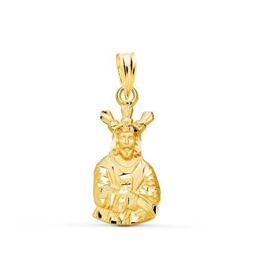 [PP7151-318] 18K MEDALLA ORO AMARILLO CRISTO CAUTIVO SILUETA 18X10 MM