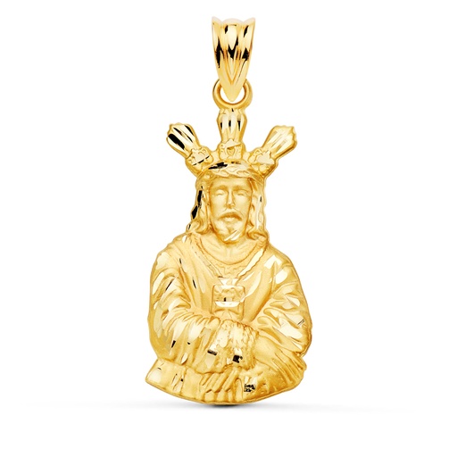 [PP7151-328] 18K MEDALLA CRISTO CAUTIVO SILUETA 28X16 MM
