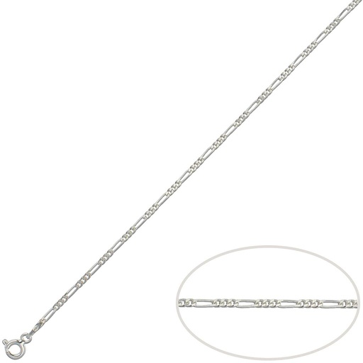 [AG387] CADENA PLATA 925M 3x1 - 1.80MM