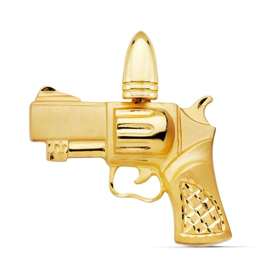 [PP7388] 18K COLGANTE PISTOLA 46X39 MM