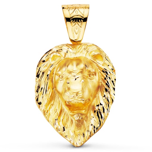 [PP7431] 18K COLGANTE LEON GIGANTE TALLADO 66X56 MM