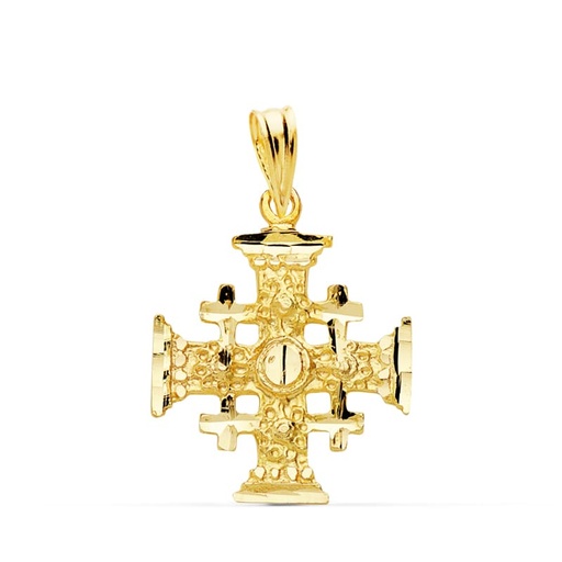 [PP7666-318] 18K CRUZ DE JERUSALEM. 21X17 MM
