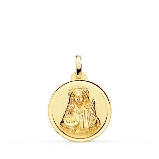 [PP8058-118] 18K MEDALLA SANTA LUCIA BISEL 18 MM