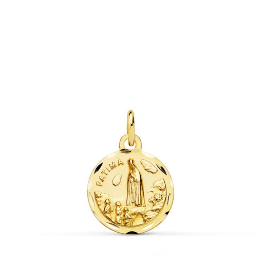 [PP8070-314] 18K MEDALLA VIRGEN DE FATIMA 14 MM