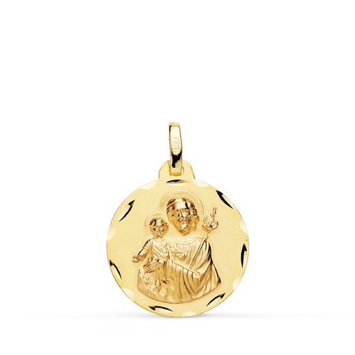 [PP8085-318] 18K MEDALLA SAN JOSE 18 MM