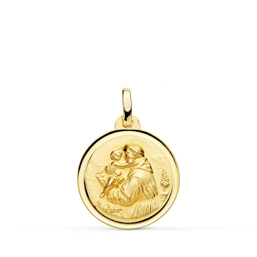 [PP8099-118] 18K MEDALLA SAN ANTONIO BISEL 18 MM