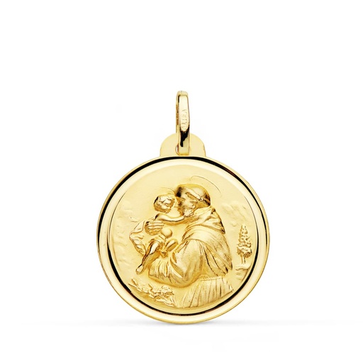 [PP8099-124] 18K MEDALLA SAN ANTONIO BISEL 24 MM