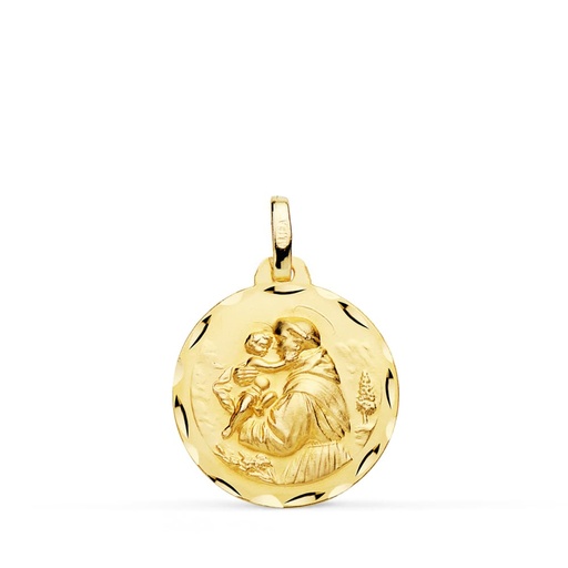 [PP8099-318] 18K MEDALLA DE SAN ANTONIO 18 MM