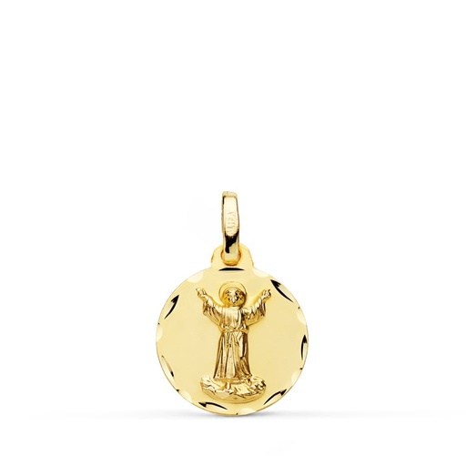 [PP8110-314] 18K MEDALLA DIVINO NIÑO 14 MM
