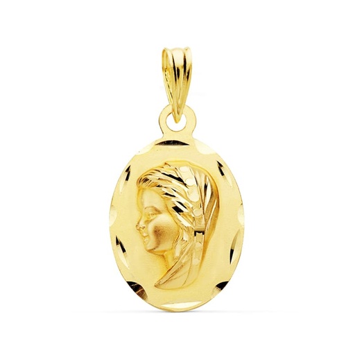 [PP9172-320] 18K MEDALLA VIRGEN NIÑA 22X14 MM