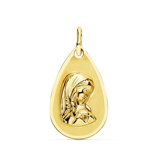 [PP9175-819] 18K MEDALLA VIRGEN NIÑA  19X11 MM