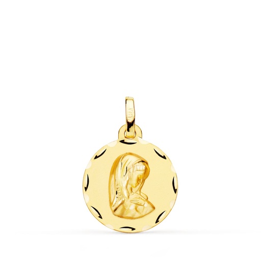 [PP9193-318] 18K MEDALLA ORO AMARILLO VIRGEN NIÑA  18 MM