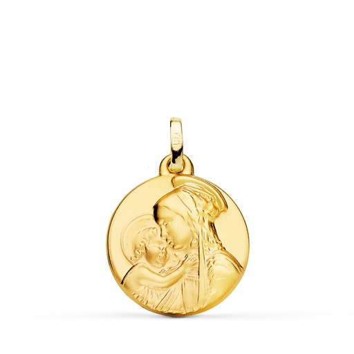 [PP9805-018] 18K MEDALLA MADRE  DIVINA TERNURA  18 MM