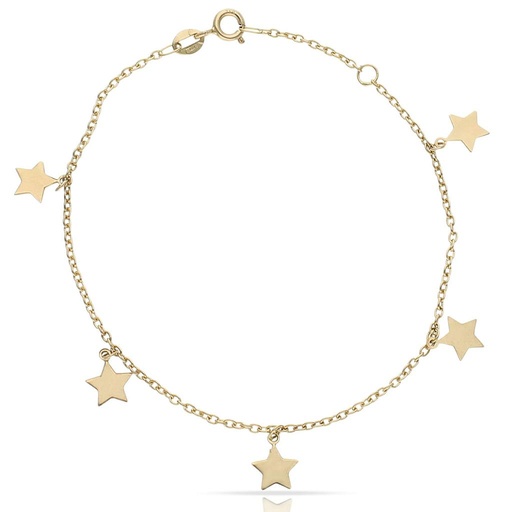 [PU1387] PULSERA ORO 18KL MINI CHARMS ESTRELLAS